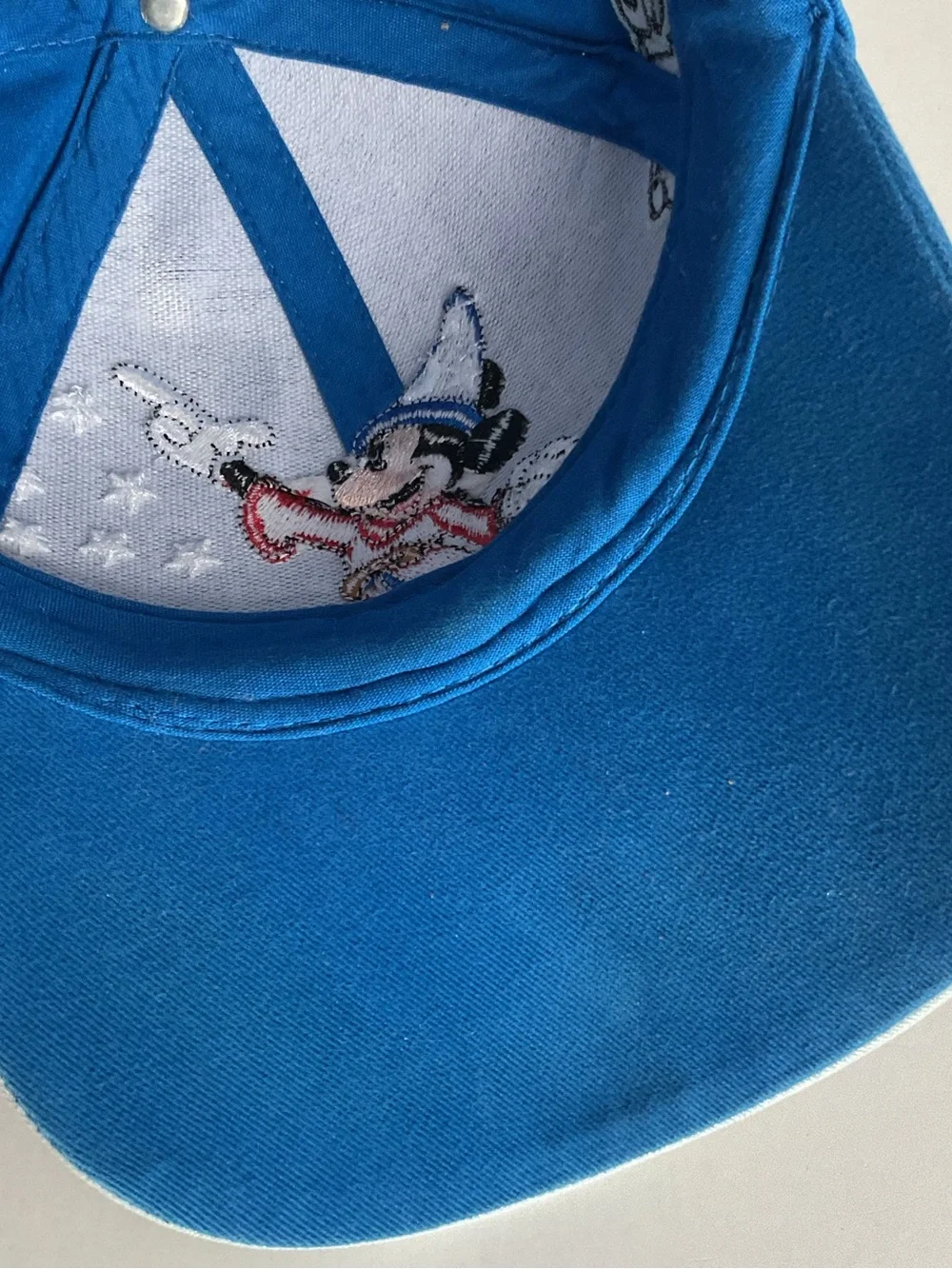 Disney Parks Youth Fantasia Mickey Mourse Sorcerers Hook And Loop Strap Hat Cap